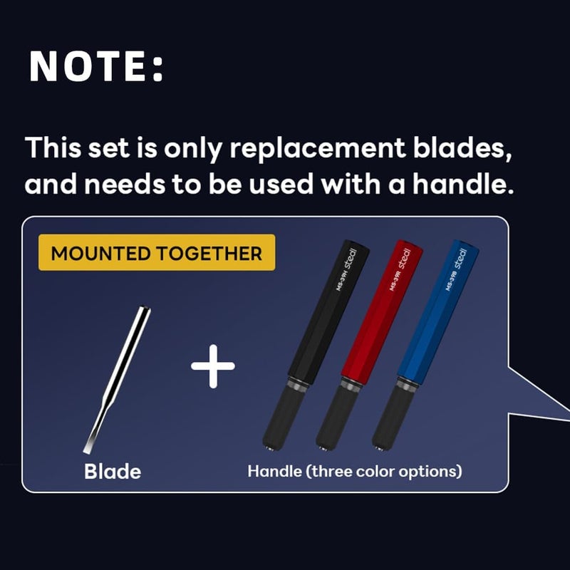 Stedi Model Scriber Blades 2PCS,Tungsten steel Blades,1mm + 1.5mm Size,for Modeling Hobby,RG Scale Model, Engraved,Panel line,Resin,Scriber Replacement Blades. (2mm+2.5mm) - Image 2